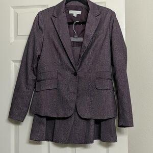 Purple skirt suit